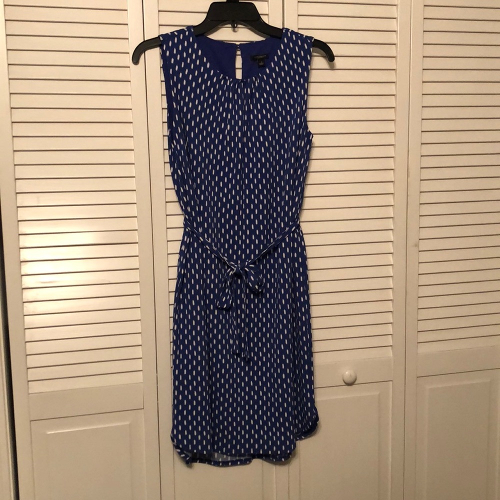 Royal blue print dress